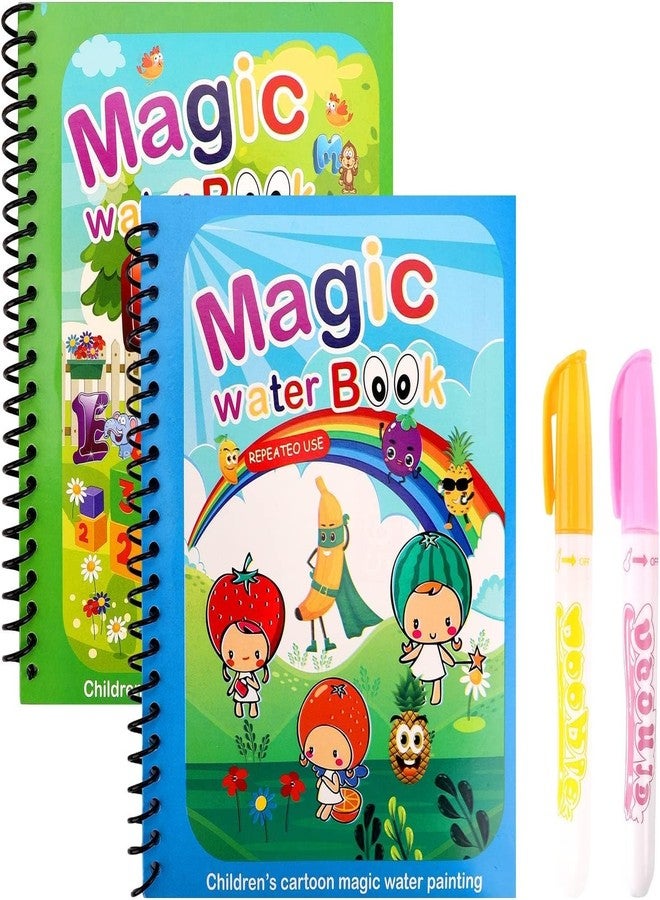 Whitecloud TRANSFORMING HOMES Magic Water Coloring Drawing Painting Books Doodle Coloring Children Reusable Baby Drawing Book with Pen MWB1 Multicolor Pack of (2) - Image 1